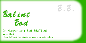 balint bod business card